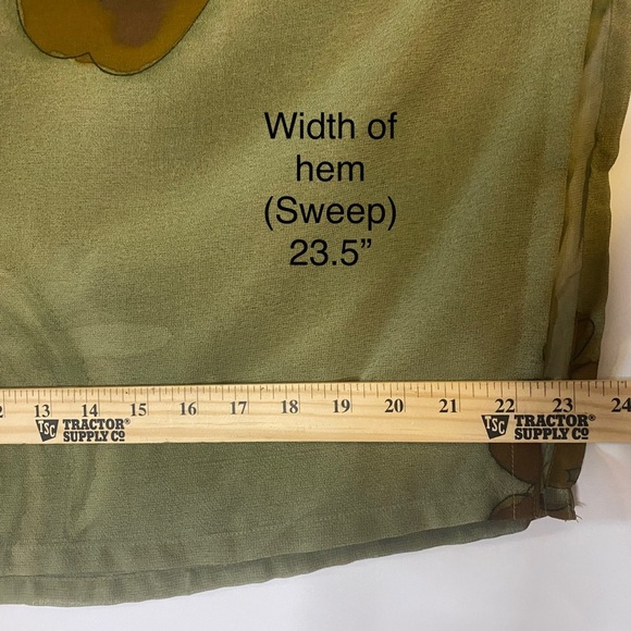 Sacred Threads Boho Artsy Sleeveless Maxi Shift Dress Size L Olive Green & Brown - Picture 5 of 11